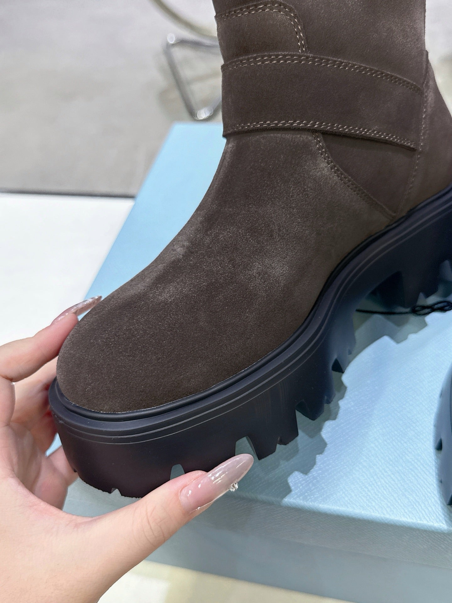 Classic Triangle Detail Slip-On Short Boots