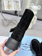 Classic Triangle Detail Slip-On Short Boots