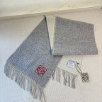 LW Double-Sided Colorblock Cashmere Scarf