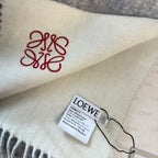 LW Double-Sided Colorblock Cashmere Scarf