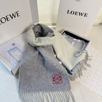 LW Double-Sided Colorblock Cashmere Scarf