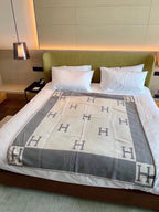 Luxury Premium Cashmere Jacquard Throw Blanket +Pillow