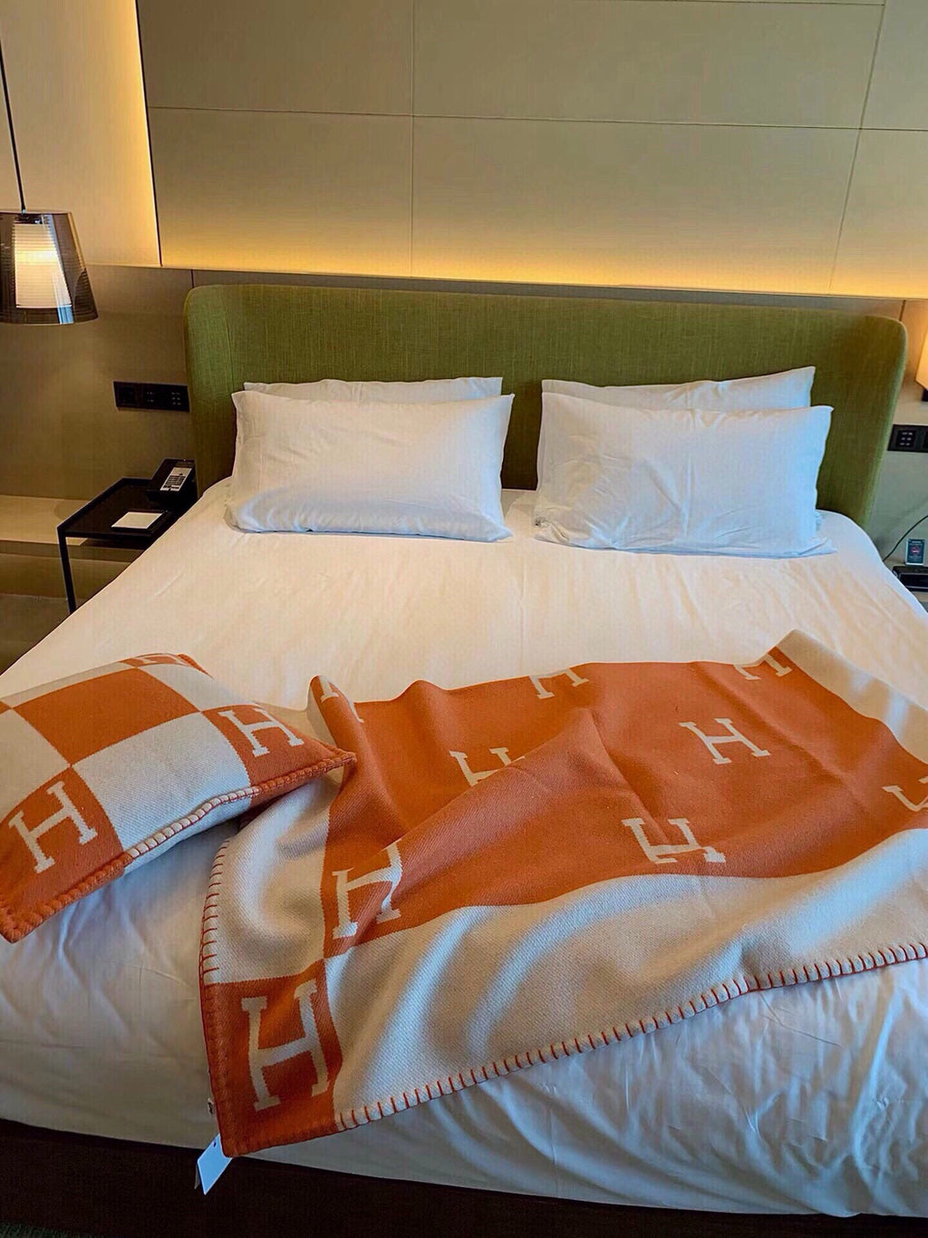 Luxury Premium Cashmere Jacquard Throw Blanket +Pillow