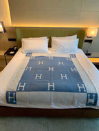 Luxury Premium Cashmere Jacquard Throw Blanket +Pillow