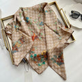 Silk Floral Scarf (90cm )