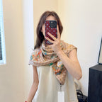 Silk Floral Scarf (90cm )