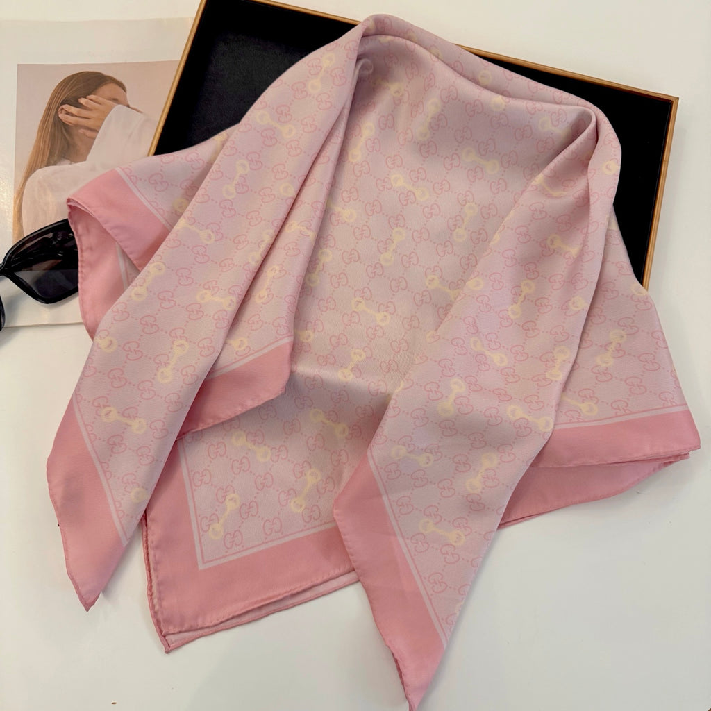 Silk Floral Scarf (90cm )
