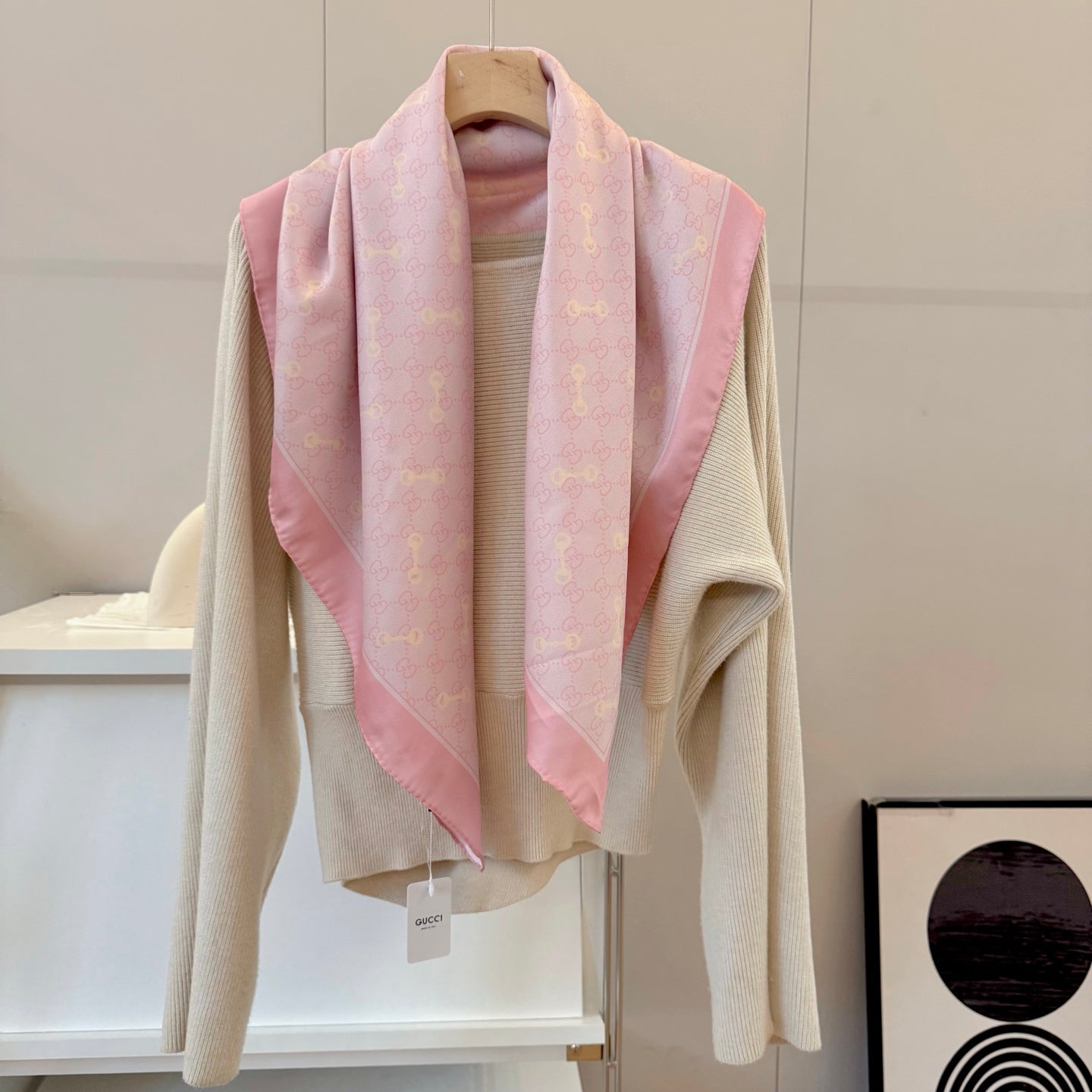 Silk Floral Scarf (90cm )