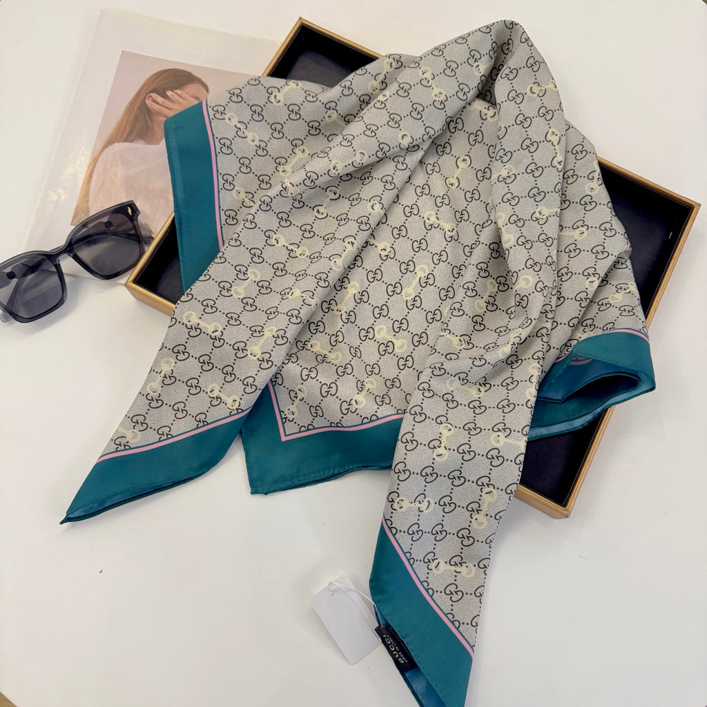 Silk Floral Scarf (90cm )