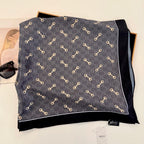 Silk Floral Scarf (90cm )