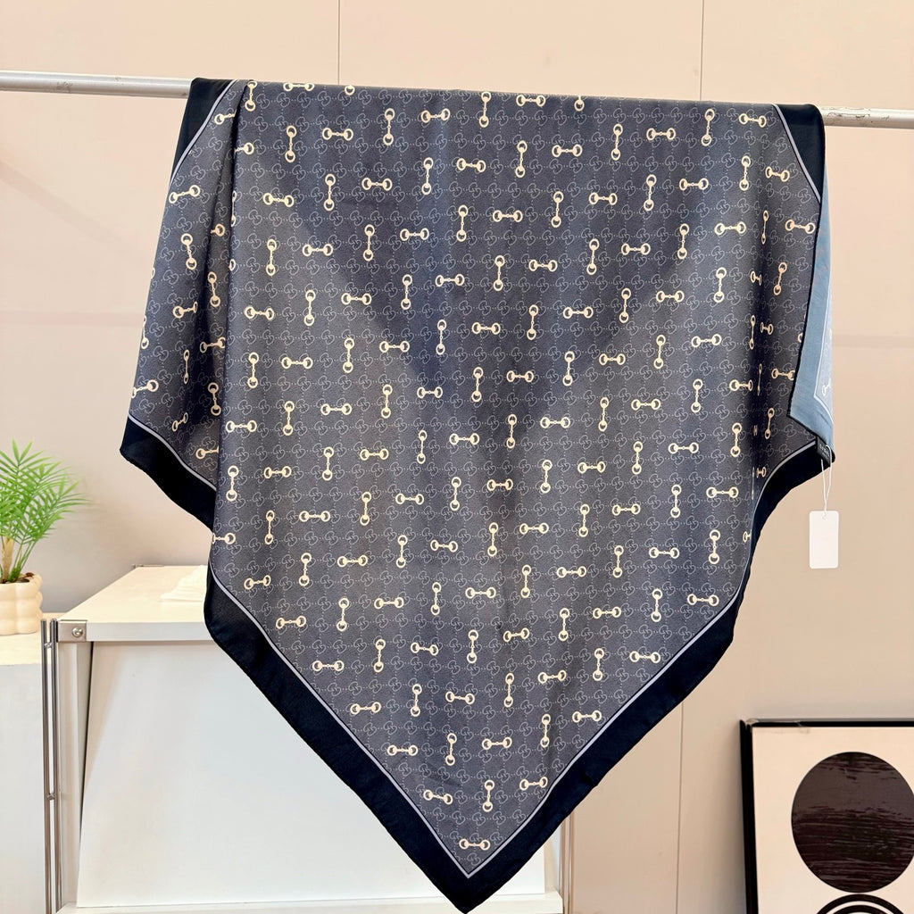 Silk Floral Scarf (90cm )