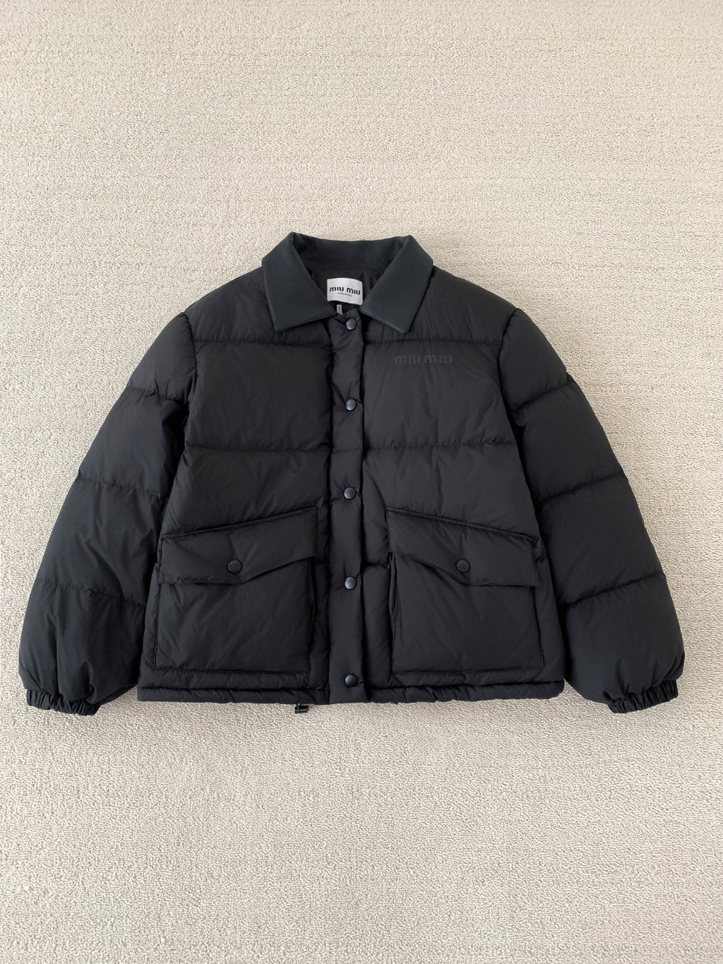 MM Premium Down Jacket with Printed Leather Collar