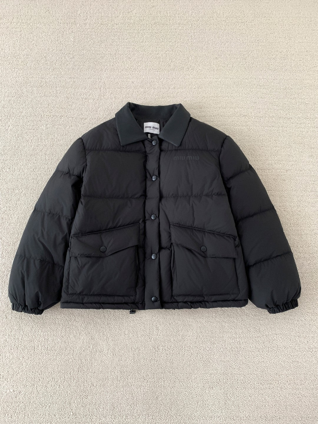 MM Premium Down Jacket with Printed Leather Collar