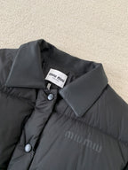 MM Premium Down Jacket with Printed Leather Collar