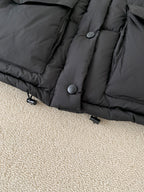 MM Premium Down Jacket with Printed Leather Collar