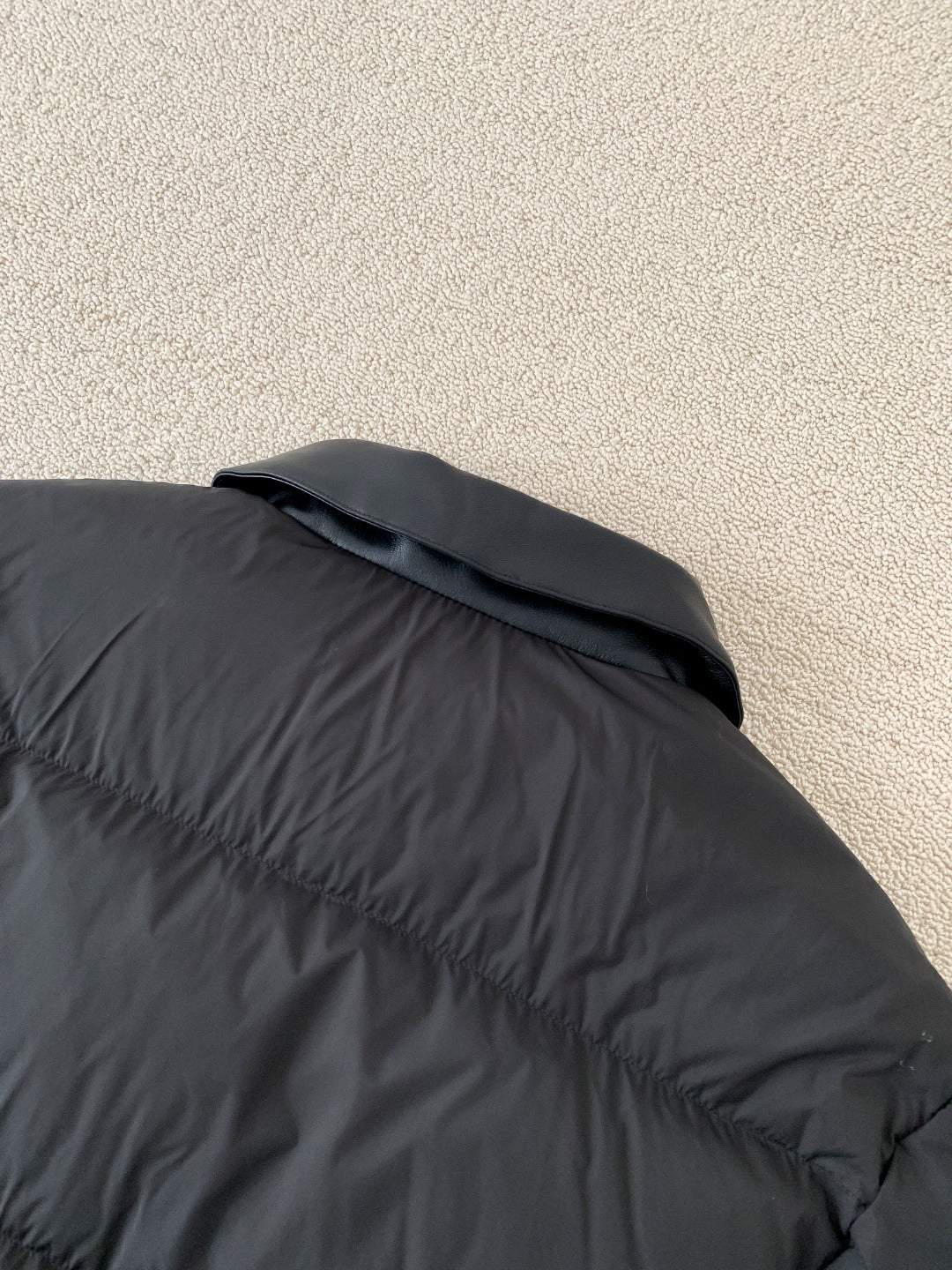 MM Premium Down Jacket with Printed Leather Collar