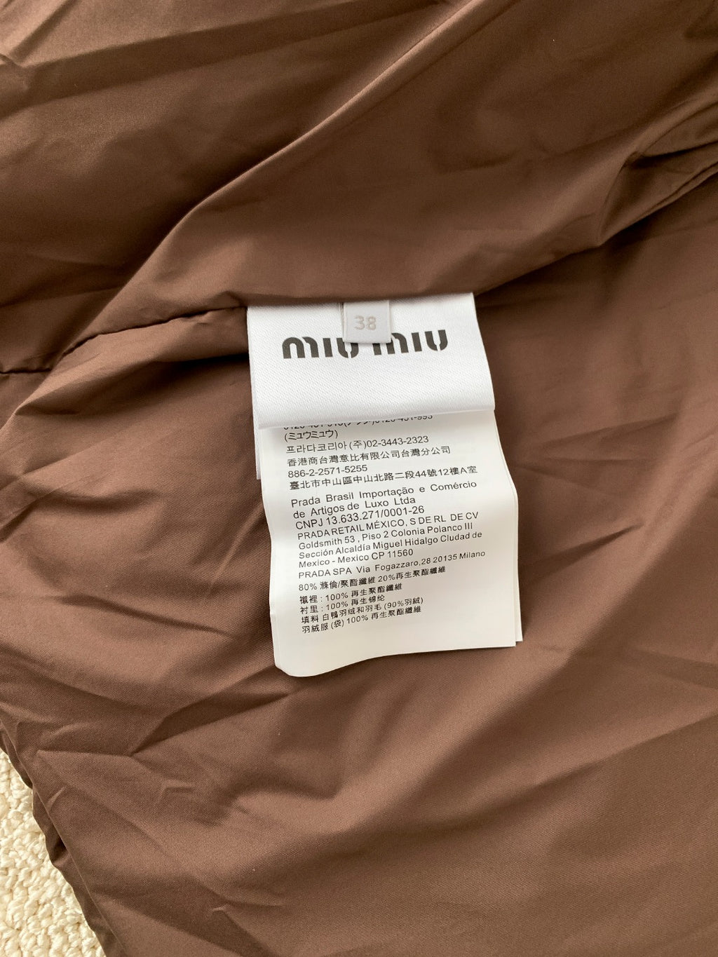 MM Premium Down Jacket with Printed Leather Collar