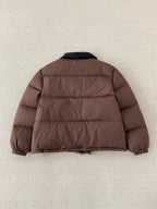 MM Premium Down Jacket with Printed Leather Collar
