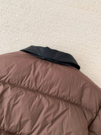 MM Premium Down Jacket with Printed Leather Collar