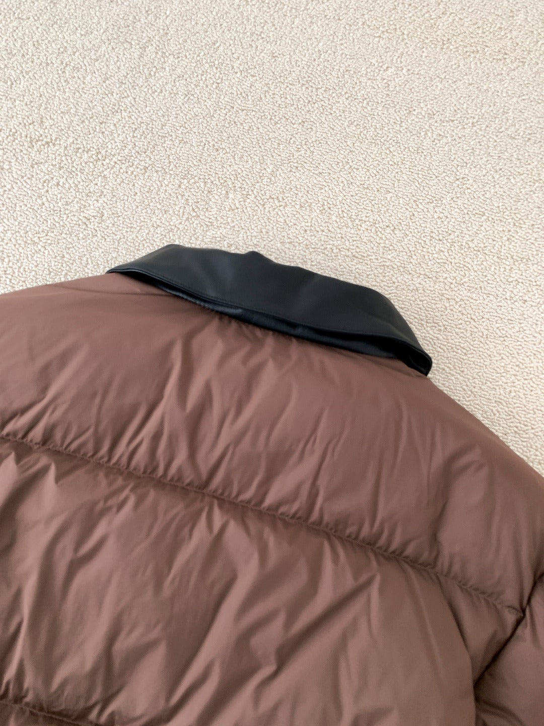 MM Premium Down Jacket with Printed Leather Collar