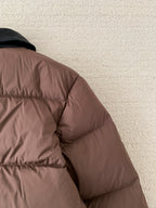 MM Premium Down Jacket with Printed Leather Collar