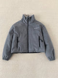 Premium Stand-Collar Fleece Down Jacket