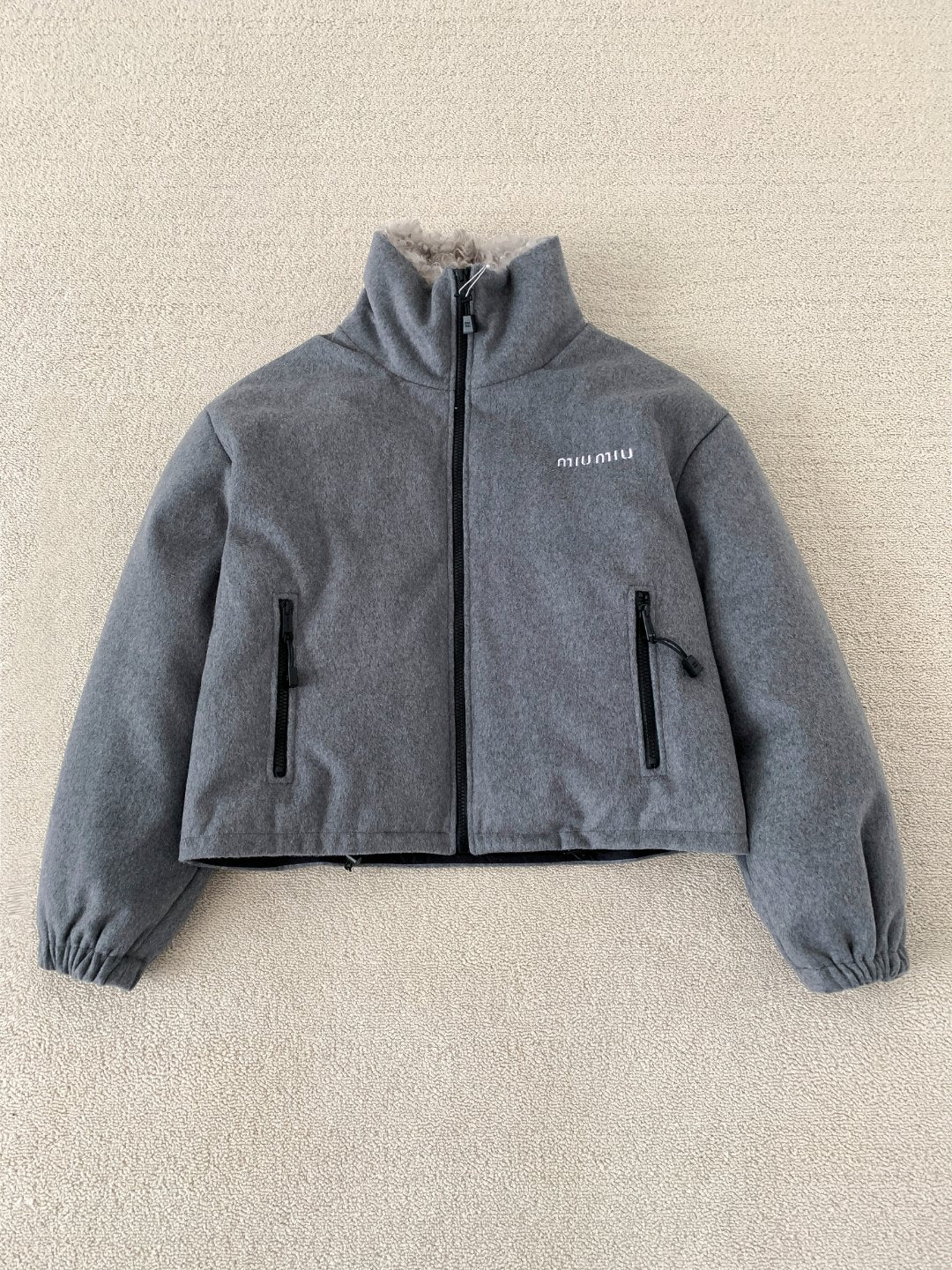 Premium Stand-Collar Fleece Down Jacket