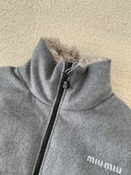 Premium Stand-Collar Fleece Down Jacket