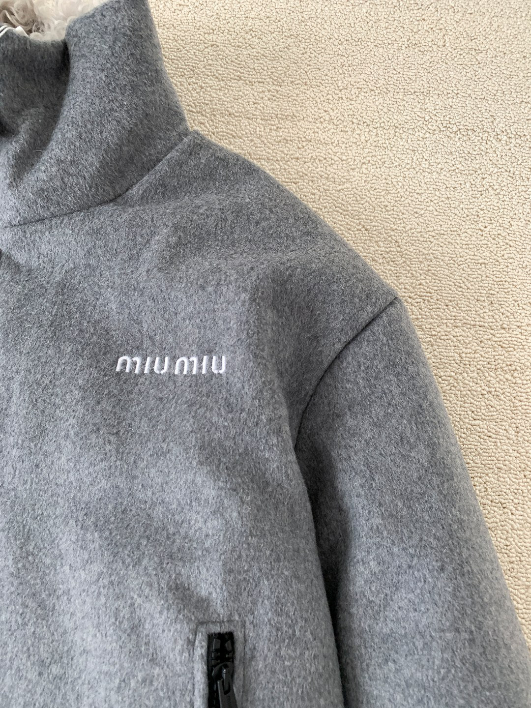 Premium Stand-Collar Fleece Down Jacket