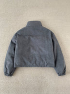 Premium Stand-Collar Fleece Down Jacket