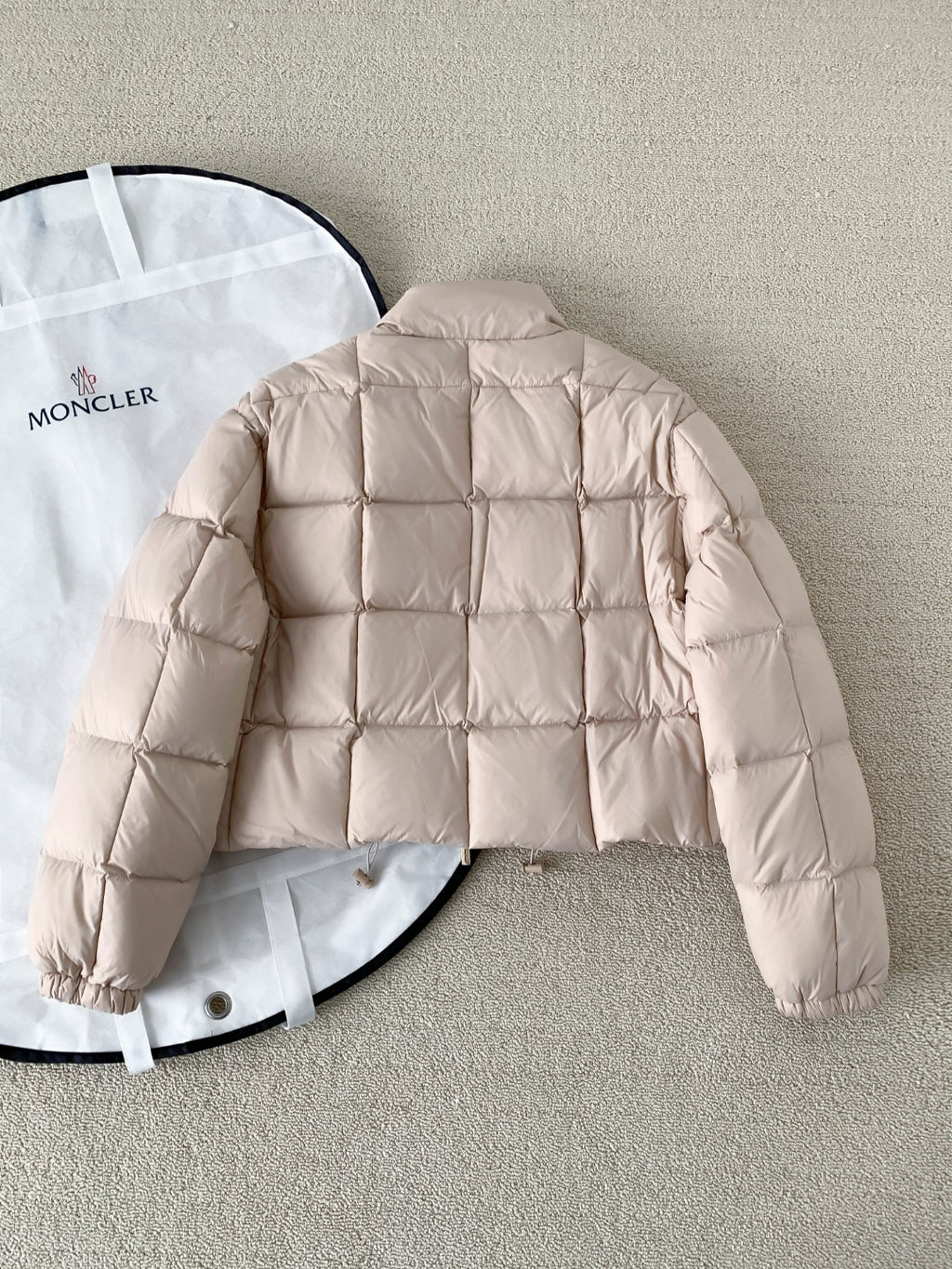 Premium White Goose Down Cropped Jacket