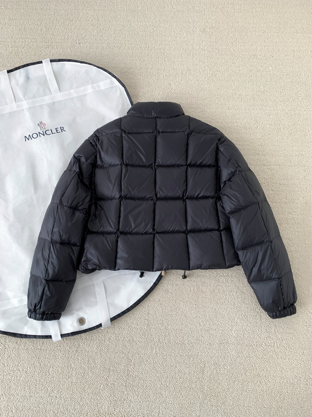 Premium White Goose Down Cropped Jacket