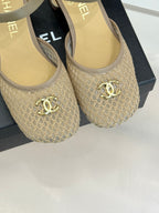 Mesh Block-Heel Sandals