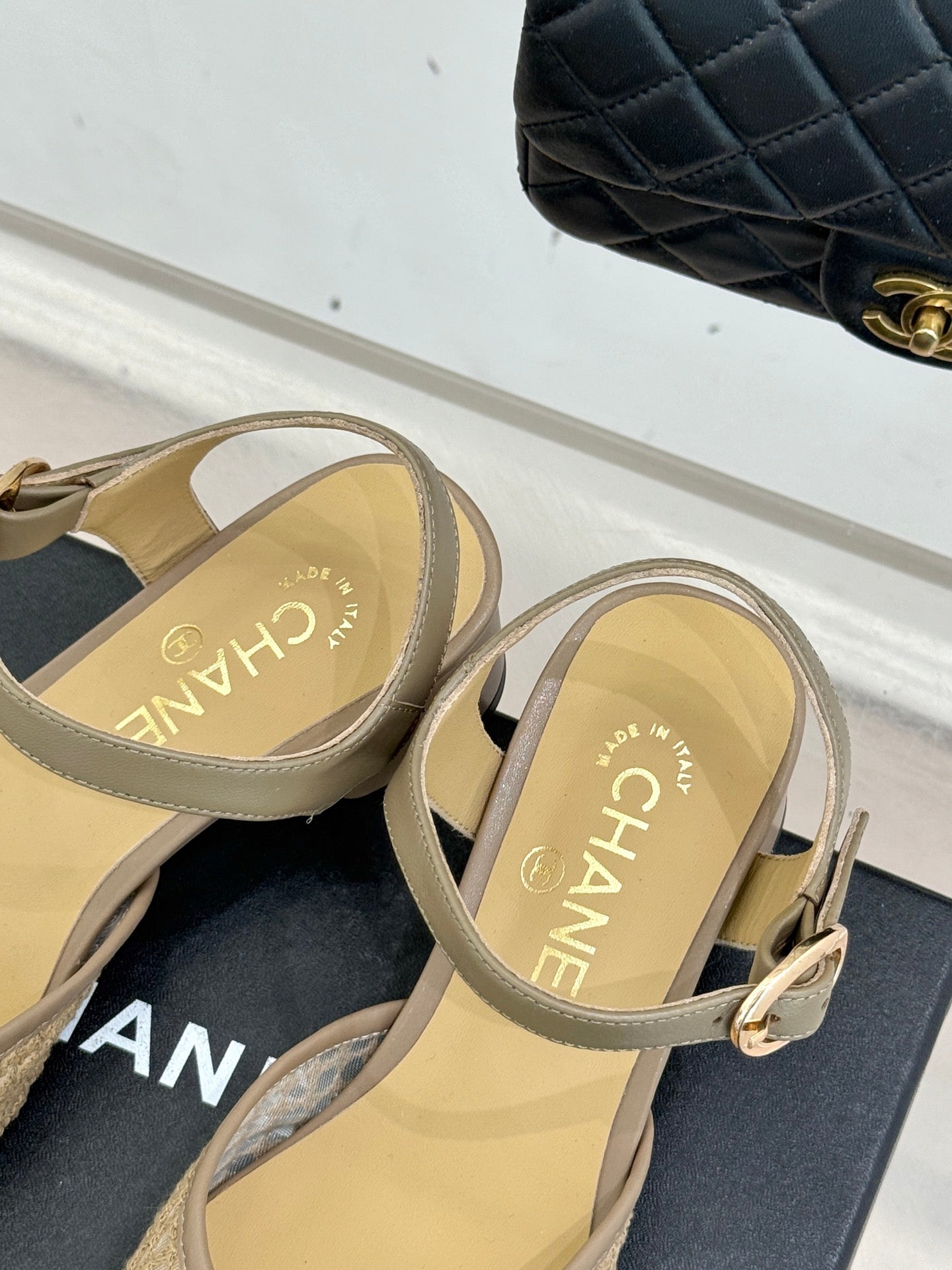 Mesh Block-Heel Sandals