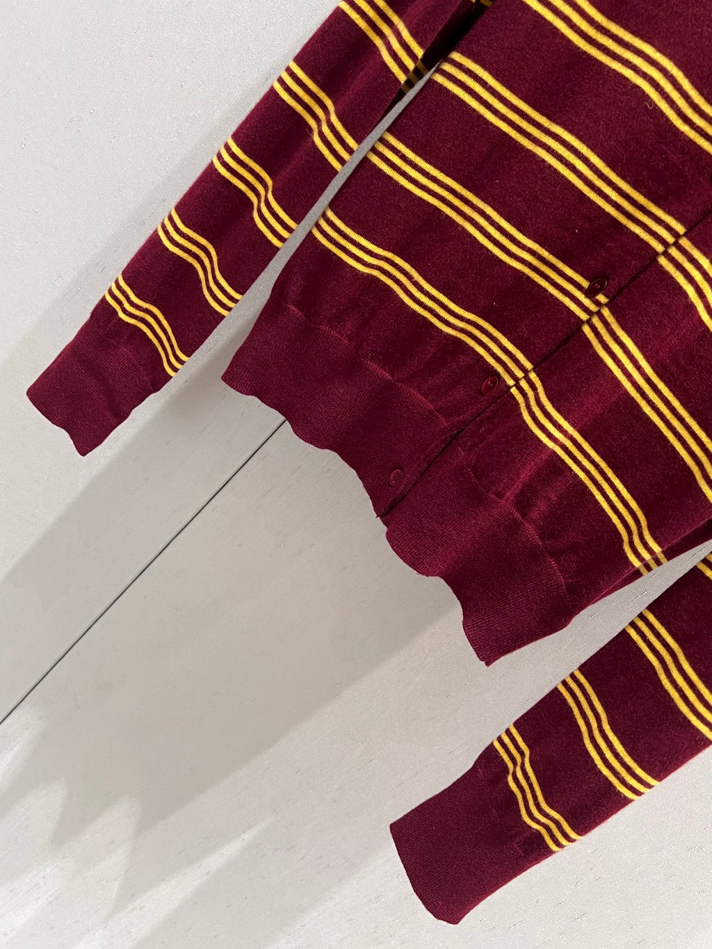 Logo Striped Polo-Collar Knit Cardigan