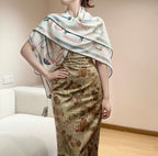 “Equestrian Story” Double-Sided Shawl (Premium Quality )