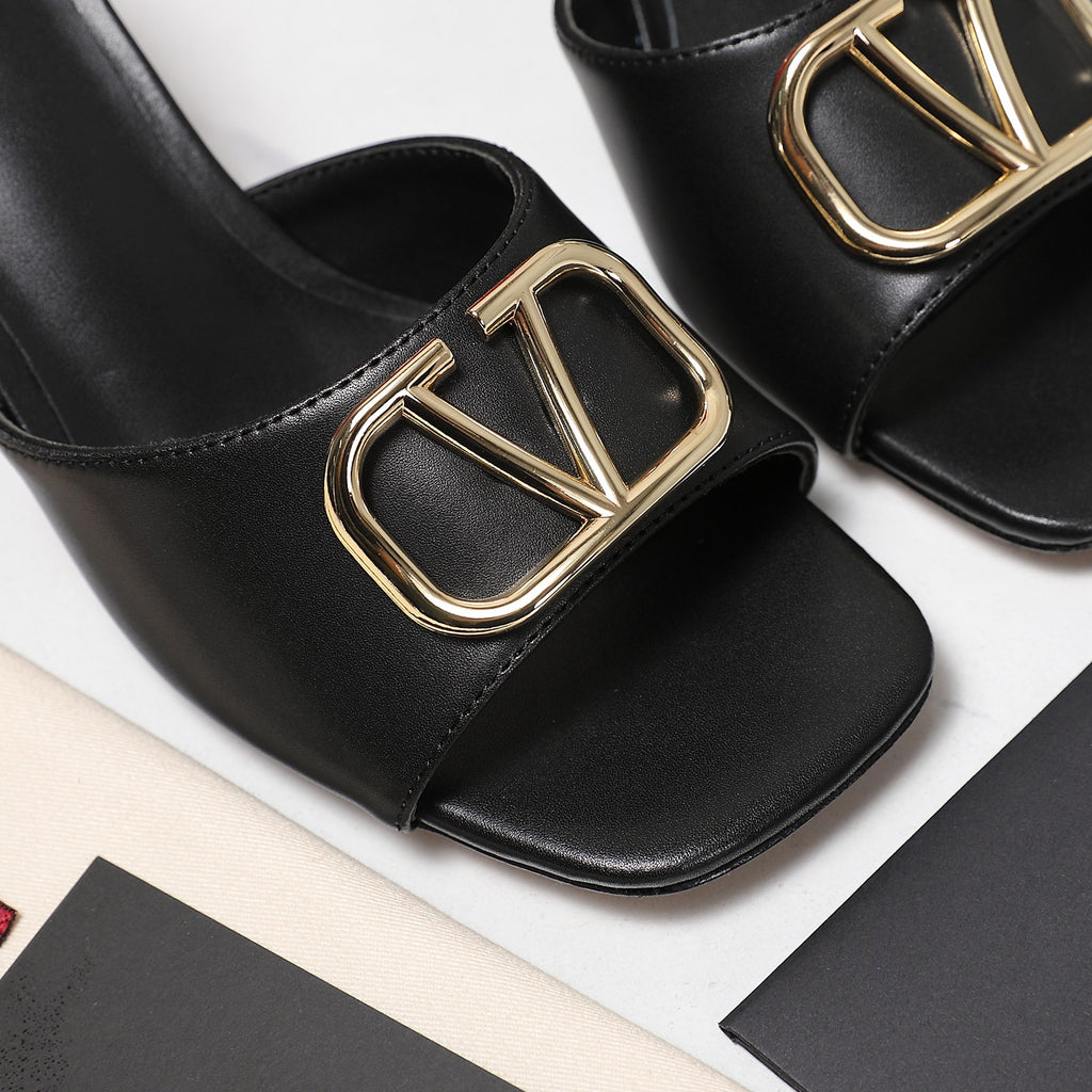 Elegant Leather Slip-On Heels – 2025 Bestseller