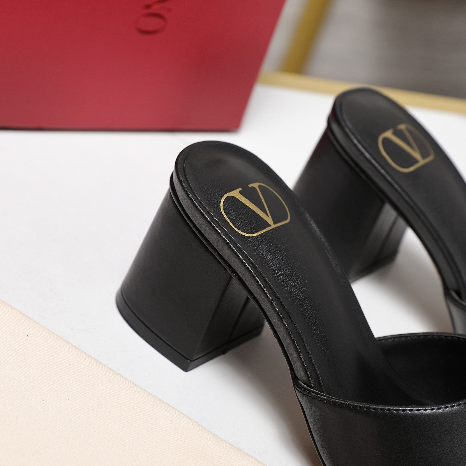 Elegant Leather Slip-On Heels – 2025 Bestseller