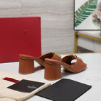 Elegant Leather Slip-On Heels – 2025 Bestseller
