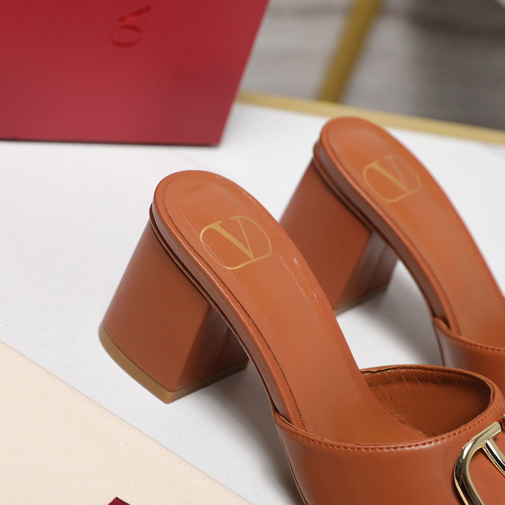 Elegant Leather Slip-On Heels – 2025 Bestseller