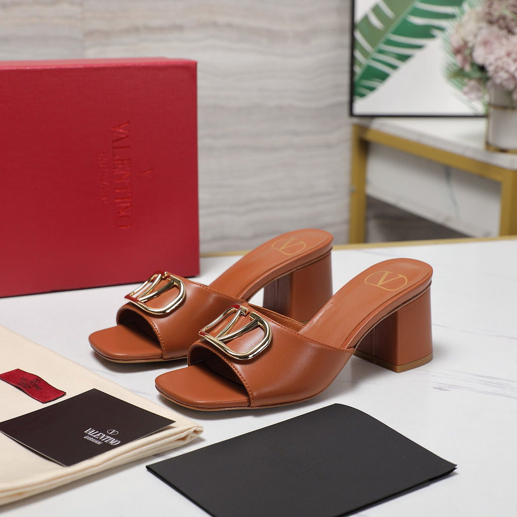 Elegant Leather Slip-On Heels – 2025 Bestseller