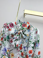 Floral Shirt & Pleated Skirt Set - 26SS Early Spring Collection  (top quality)
