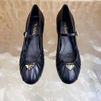 Classic Triangle Logo Mary Jane Heels (High Quality)