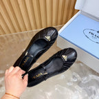 Classic Triangle Logo Mary Jane Heels (High Quality)