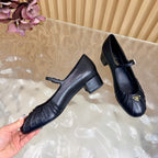 Classic Triangle Logo Mary Jane Heels (High Quality)