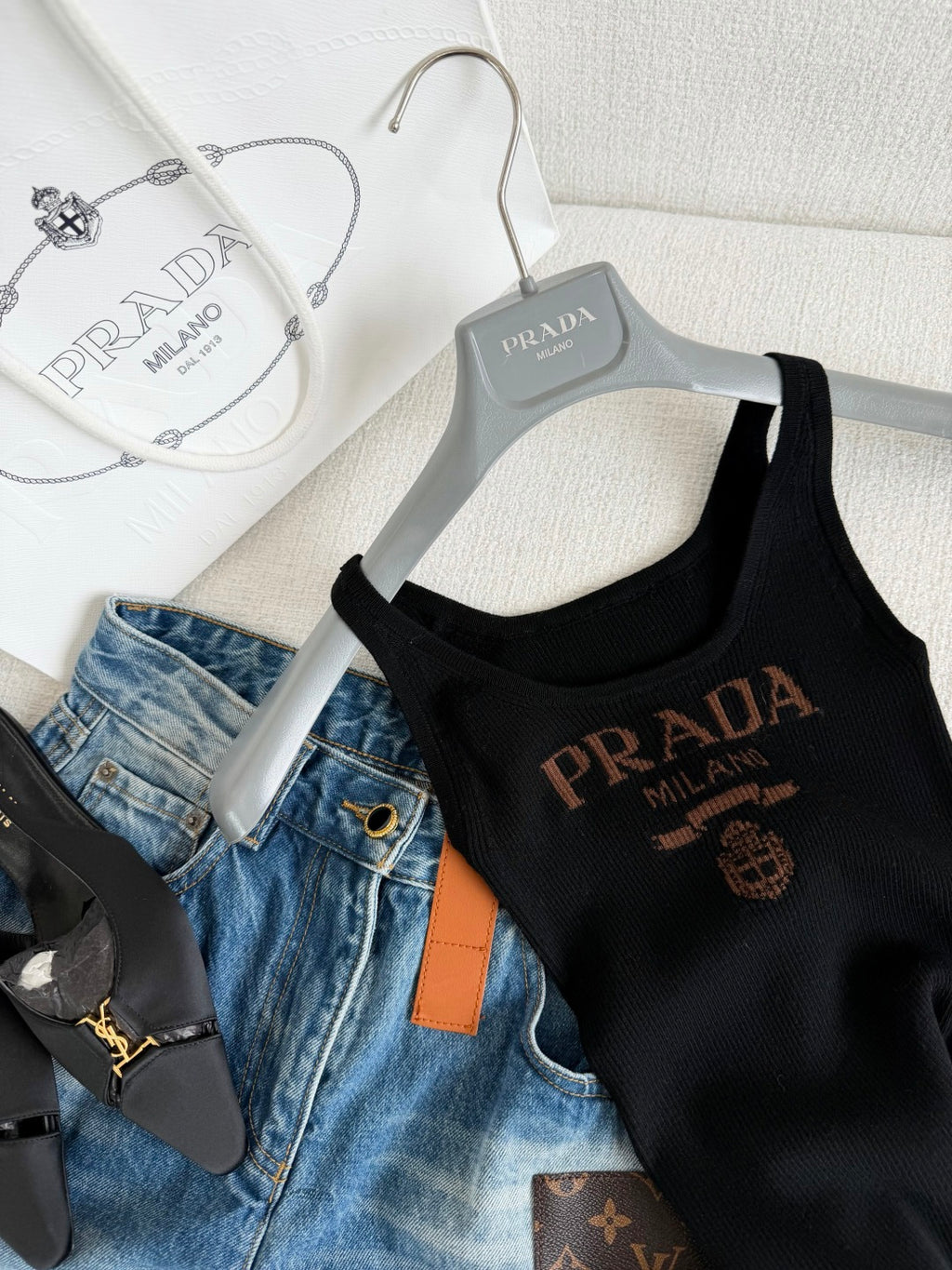 Milano Logo Ribbed Tank Top Women