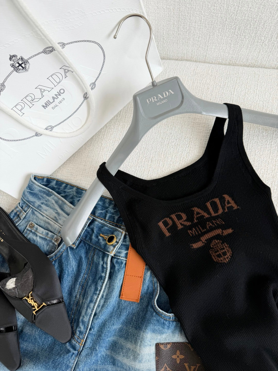 Milano Logo Ribbed Tank Top Women