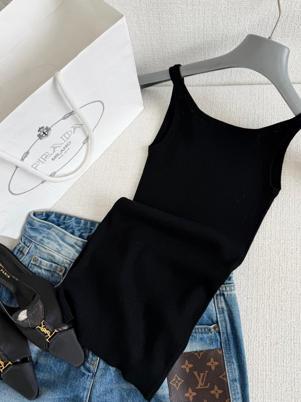 Milano Logo Ribbed Tank Top Women
