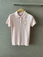 D Medal Emblem Polo Top Women