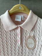D Medal Emblem Polo Top Women